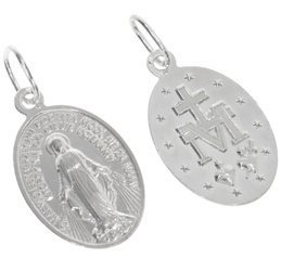 Medalik srebrny - Matka Boża Niepokalana Cudowny medalik ML021