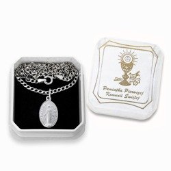 Zestaw srebrny pr. 925 medalik Matka Boża Niepokalana Cudowny medalik łańcuszek pudełko ML002/L60GRF6-50/P22