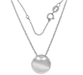 Naszyjnik celebrytka blaszka pełne kółko srebro pr. 925 CEL65