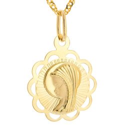 Złoty medalik pr. 585 Madonna  ZM097