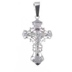 Krzyżyk srebrny z wizerunkiem Jezusa MO055