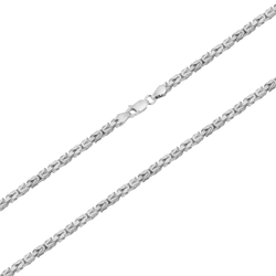 Łańcuszek srebrny pr. 925 rodowany łańcuch KRÓLEWSKI BIZANTYJSKI 3,7 mm LKR080ROD