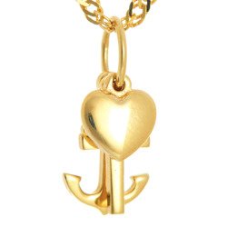 Złoty Krzyżyk zawieszka wiara nadzieja miłość ZK036