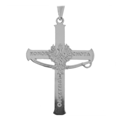 Medalik srebrny - Krzyżyk z Orłem w koronie MO134