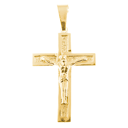 Złoty krzyżyk pr. 585 - Krzyż z wizerunkiem Jezusa ZK308