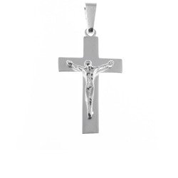 Krzyżyk srebrny z wizerunkiem Jezusa MO080