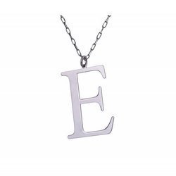 Naszyjnik celebrytka literka E 1,0 cm srebro rodowane pr 925 CELE1CM