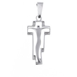 Krzyżyk srebrny z wizerunkiem Jezusa MO054
