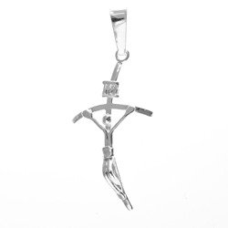 Krzyżyk srebrny z wizerunkiem Jezusa MO084