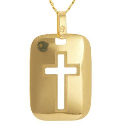 Złoty krzyżyk pr. 585 Krzyżyk blaszka ZK057