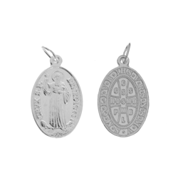 Medalik srebrny - Święty Benedykt ML009