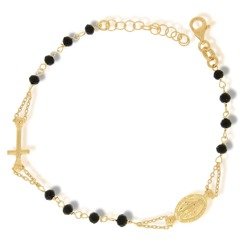 Różaniec srebrny - bransoletka na rękę 2,7-3,1 g, pozłacana srebro pr. 925 BRS06