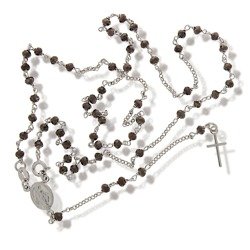 Różaniec srebrny - 5 dziesiątek na szyję 7,4-7,8 g, srebro pr. 925 RC007