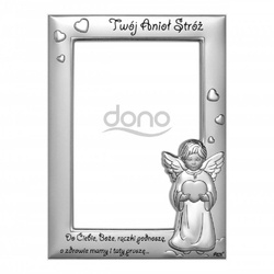Ramka srebrna Anioł Stróż DS100