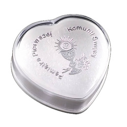Komunia PUDEŁKO plastikowe serce P20/R3A/KPS