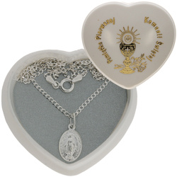 Zestaw medalik Matka Boża Niepokalana Cudowny medalik łańcuszek pudełko ML001/L40GRF6/P20