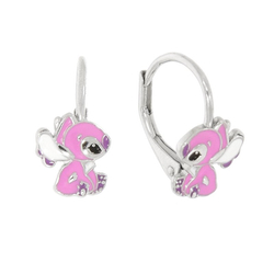 Srebrne kolczyki dziecięce pr. 925 Angel Lilo&Stitch PSOK0201