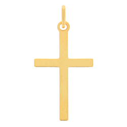 Złoty krzyżyk pr. 585 Krzyżyk płaski gładki duży ZK019