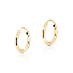 Złote kolczyki pr. 585 koła kółka małe średnica 12,5 mm ZA094