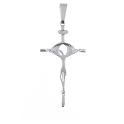 Krzyżyk srebrny z wizerunkiem Jezusa MO066