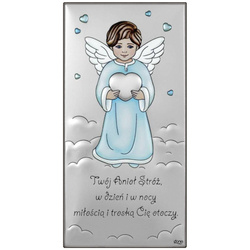 Obrazek srebrny Aniołek z sercem DS119CC