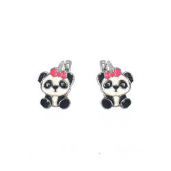 Srebrne kolczyki pr. 925 angielskie zapięcie panda PSOK0000