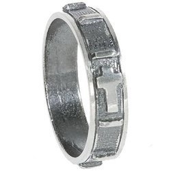 Różaniec srebrny obrączka na palec oksydowana, rozmiary 9-35  Srebro pr. 925 RPM06