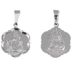 Medalik srebrny - Matka Boża Szkaplerzna Szkaplerz MM027