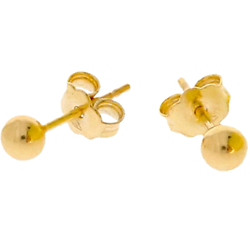 Złote kolczyki pr. 585 kulka duża 5,0 mm sztyft ZA016
