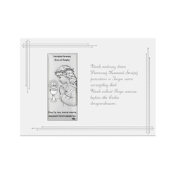 Obrazek Srebrny na panelu Pamiątka Pierwszej Komunii Świętej dla dziewczynki DS222FNA