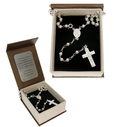 Zestaw różaniec srebrny - 5 dziesiątek 11,8 g, 5mm srebro pr. 925 RC019