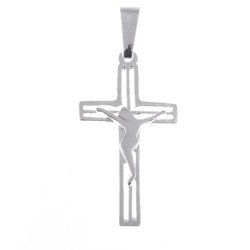 Krzyżyk srebrny z wizerunkiem Jezusa  MO059