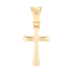 Złoty krzyżyk pr. 585 Krzyżyk rozszerzany gładki ZK074