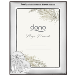 Ramka Srebrna Pamiątka Sakramentu Bierzmowania DS249
