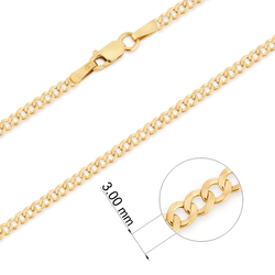 Złoty Łańcuszek pr. 585 Pancerka szer. 3,00 mm ZL029