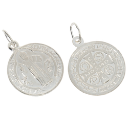 Medalik srebrny - Medalik Świętego Benedykta Eko ML006