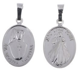 Medalik srebrny - Święta Siostra Faustyna MM105