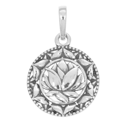 Zawieszka srebrna wisiorek kwiat lotosu srebro pr. 925 SP005