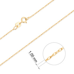 Złoty Łańcuszek pr. 585 Ankier szer. 1,0 mm ZL010