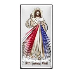 Obrazek srebrny Jezus Miłosierny – Jezu Ufam Tobie 6443COL