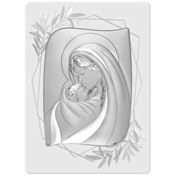 Obrazek Srebrny Matka Boska z dzieciątkiem DS133FO