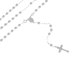 Różaniec srebrny - 5 dziesiątek 5 mm srebro pr. 925 RC038-55