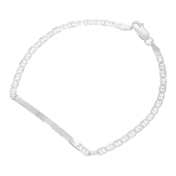 Bransoletka srebrna pr. 925 bransoleta męska z blaszką GUCCI 3,1 mm SBBG01