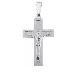 Krzyżyk srebrny z wizerunkiem Jezusa  MO034