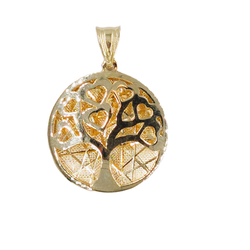 Złota przywieszka pr. 585 drzewko szczęścia ZZ075