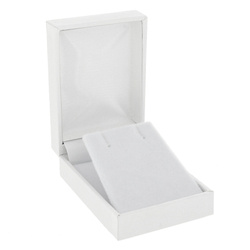 Pudełko skórzane na kolczyki białe PON-3/NA/A1