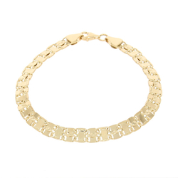 Złota bransoletka damska ozdobny splot złoto pr.585 ZBD006