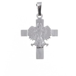 Krzyżyk srebrny z orłem MO076