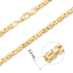 Złoty Łańcuch pr. 585 Królewski szer. 2,0 mm ZL039