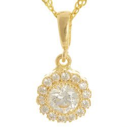 Złota przywieszka pr. 585 rozetka cyrkonie ZP037